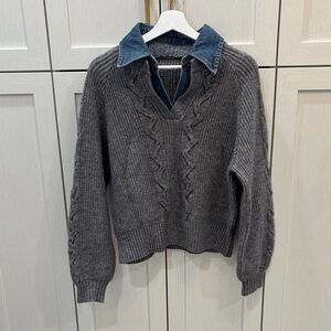 Commense Gray Knit Sweater